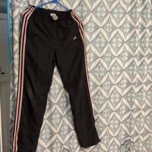 Light pink stripes cut waist Adidas vintage womens small some wear
